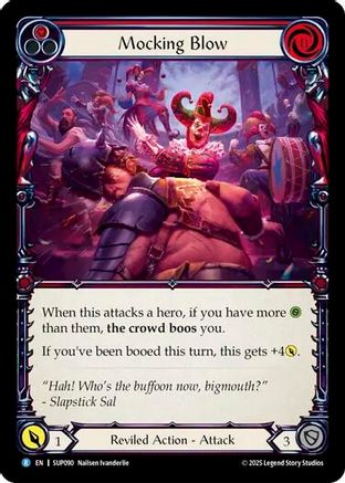 Mocking Blow (Red) (SUP090) [Super Slam] Rainbow Foil - Deck Out Gaming
