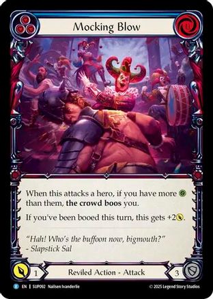 Mocking Blow (Blue) (SUP092) [Super Slam] Rainbow Foil - Deck Out Gaming