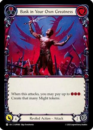 Bask in Your Own Greatness (Red) (SUP098) [Super Slam] - Deck Out Gaming
