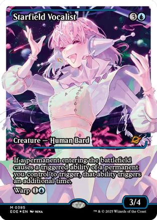 Starfield Vocalist (Showcase) (Fracture Foil) (385) [Edge of Eternities] foil - Deck Out Gaming