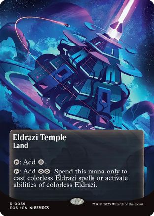 Eldrazi Temple (0059) (Borderless) (59) [Edge of Eternities: Stellar Sights] foil - Deck Out Gaming