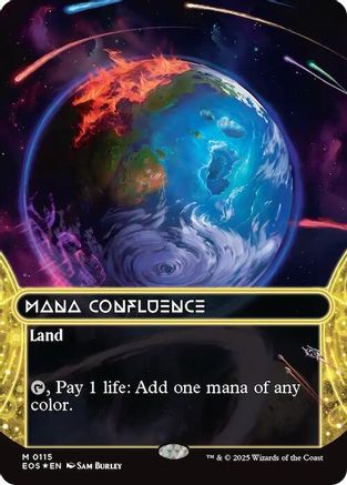 Mana Confluence (0115) (Borderless) (Galaxy Foil) (115) [Edge of Eternities: Stellar Sights] foil - Deck Out Gaming
