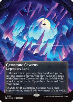 Gemstone Caverns (0151) (Borderless) (Galaxy Foil) (151) [Edge of Eternities: Stellar Sights] foil - Deck Out Gaming