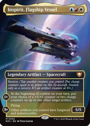 Inspirit, Flagship Vessel (Borderless) (2) [Commander: Edge of Eternities] - Deck Out Gaming