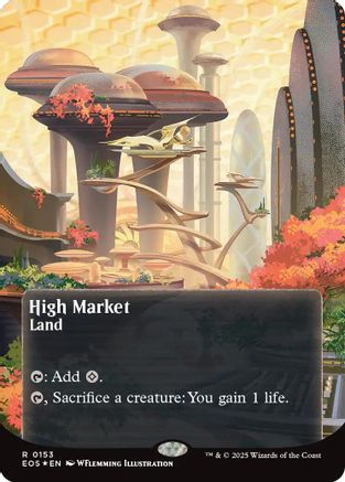 High Market (0153) (Borderless) (Galaxy Foil) (153) [Edge of Eternities: Stellar Sights] foil - Deck Out Gaming