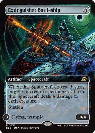 Extinguisher Battleship (Extended Art) (355) [Edge of Eternities] foil - Deck Out Gaming