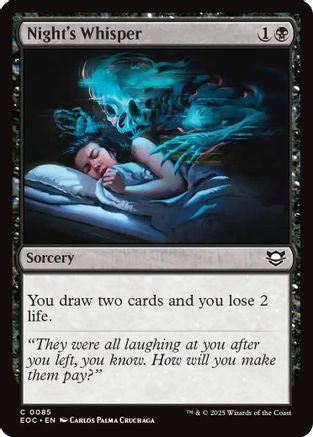 Night's Whisper (85) [Commander: Edge of Eternities] - Deck Out Gaming