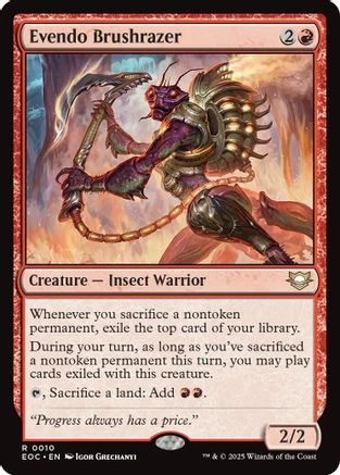 Evendo Brushrazer (10) [Commander: Edge of Eternities] - Deck Out Gaming