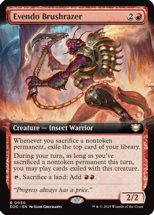 Evendo Brushrazer (Extended Art) (30) [Commander: Edge of Eternities] - Deck Out Gaming