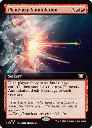 Planetary Annihilation (Extended Art) (32) [Commander: Edge of Eternities] - Deck Out Gaming