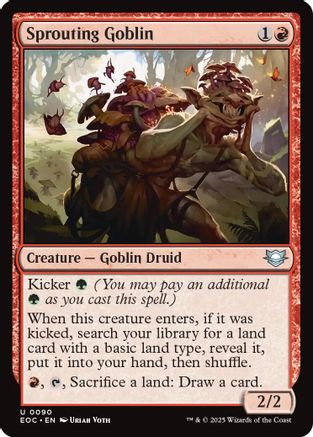 Sprouting Goblin (90) [Commander: Edge of Eternities] - Deck Out Gaming