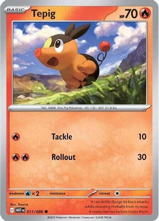 Tepig (11) [SV: White Flare] Reverse Holofoil - Deck Out Gaming