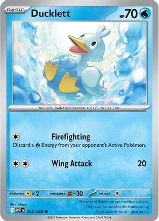 Ducklett (25) [SV: White Flare] Reverse Holofoil - Deck Out Gaming
