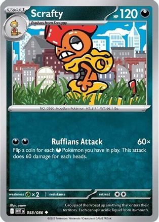 Scrafty (58) [SV: White Flare] Reverse Holofoil - Deck Out Gaming