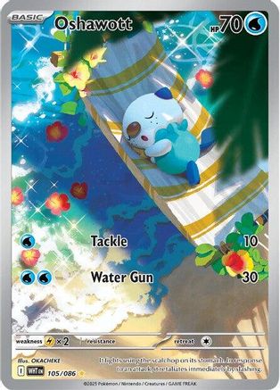 Oshawott - 105/086 (105) [SV: White Flare] Holofoil - Deck Out Gaming