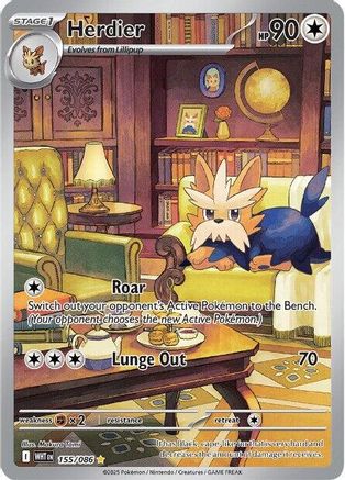 Herdier - 155/086 (155) [SV: White Flare] Holofoil - Deck Out Gaming