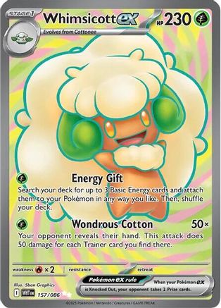 Whimsicott ex - 157/086 (157) [SV: White Flare] Holofoil - Deck Out Gaming