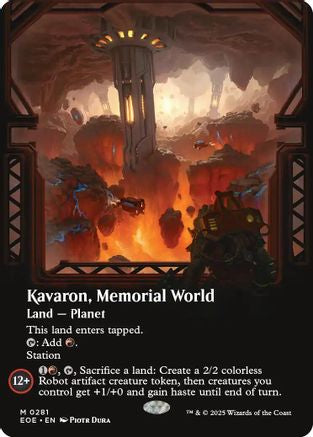Kavaron, Memorial World (Borderless) (281) [Edge of Eternities] foil - Deck Out Gaming