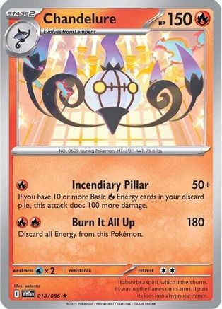 Chandelure (18) [SV: White Flare] Reverse Holofoil - Deck Out Gaming