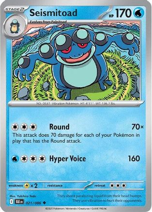 Seismitoad (21) [SV: Black Bolt] Reverse Holofoil - Deck Out Gaming