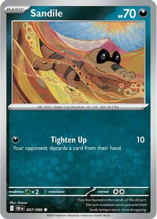 Sandile (57) [SV: Black Bolt] Reverse Holofoil - Deck Out Gaming