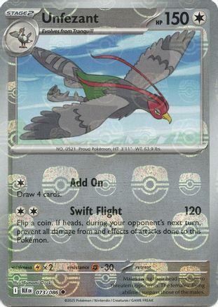 Unfezant (Master Ball Pattern) (73) [SV: Black Bolt] Holofoil - Deck Out Gaming