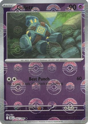 Golett (Poke Ball Pattern) (42) [SV: Black Bolt] Holofoil - Deck Out Gaming