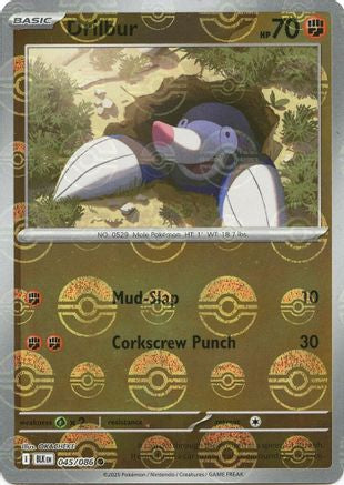 Drilbur (Poke Ball Pattern) (45) [SV: Black Bolt] Holofoil - Deck Out Gaming