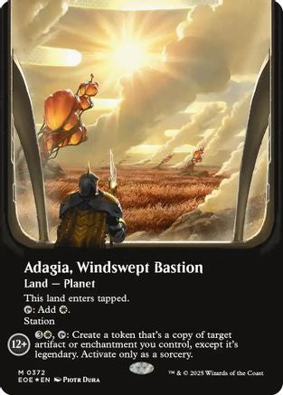 Adagia, Windswept Bastion (Borderless) (Galaxy Foil) (372) [Edge of Eternities] foil - Deck Out Gaming