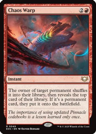 Chaos Warp (49) [Commander: Edge of Eternities] - Deck Out Gaming