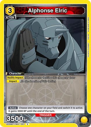 Alphonse Elric (001) (UE09BT/FMA-1-001) [UE09BT: FULLMETAL ALCHEMIST] - Deck Out Gaming