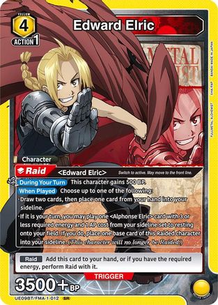 Edward Elric (012) (UE09BT/FMA-1-012) [UE09BT: FULLMETAL ALCHEMIST] Foil - Deck Out Gaming