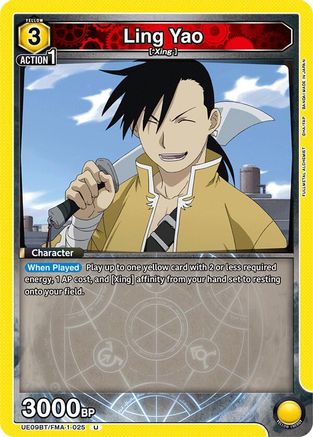 Ling Yao (025) (UE09BT/FMA-1-025) [UE09BT: FULLMETAL ALCHEMIST] - Deck Out Gaming