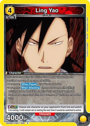 Ling Yao (026) (UE09BT/FMA-1-026) [UE09BT: FULLMETAL ALCHEMIST] Foil - Deck Out Gaming