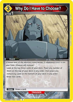 Why Do I Have to Choose? (UE09BT/FMA-1-032) [UE09BT: FULLMETAL ALCHEMIST] - Deck Out Gaming