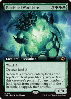 Famished Worldsire (Extended Art) (341) [Edge of Eternities] foil - Deck Out Gaming