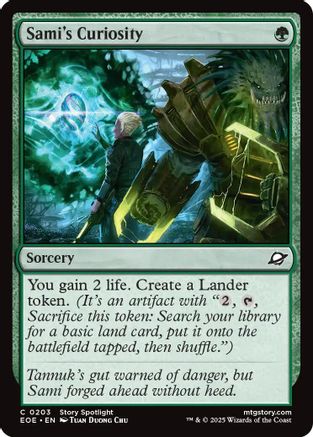 Sami's Curiosity (203) [Edge of Eternities] foil - Deck Out Gaming