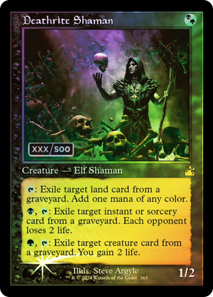 Deathrite Shaman (Retro Frame) (Serial Numbered) (363) [Ravnica Remastered] foil - Deck Out Gaming