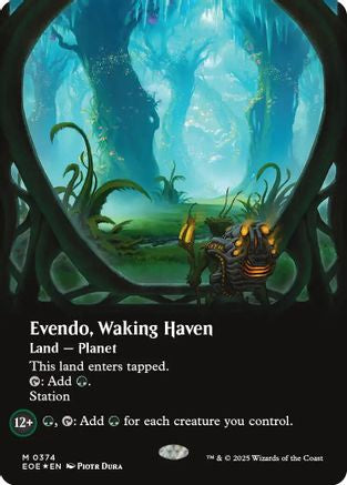 Evendo, Waking Haven (Borderless) (Galaxy Foil) (374) [Edge of Eternities] foil - Deck Out Gaming