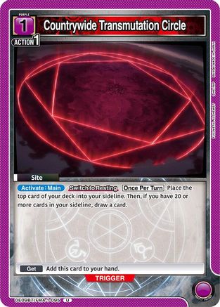 Countrywide Transmutation Circle (UE09BT/FMA-1-095) [UE09BT: FULLMETAL ALCHEMIST] - Deck Out Gaming