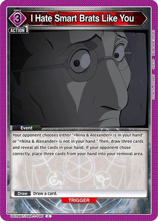 I Hate Smart Brats Like You (UE09BT/FMA-1-096) [UE09BT: FULLMETAL ALCHEMIST] - Deck Out Gaming