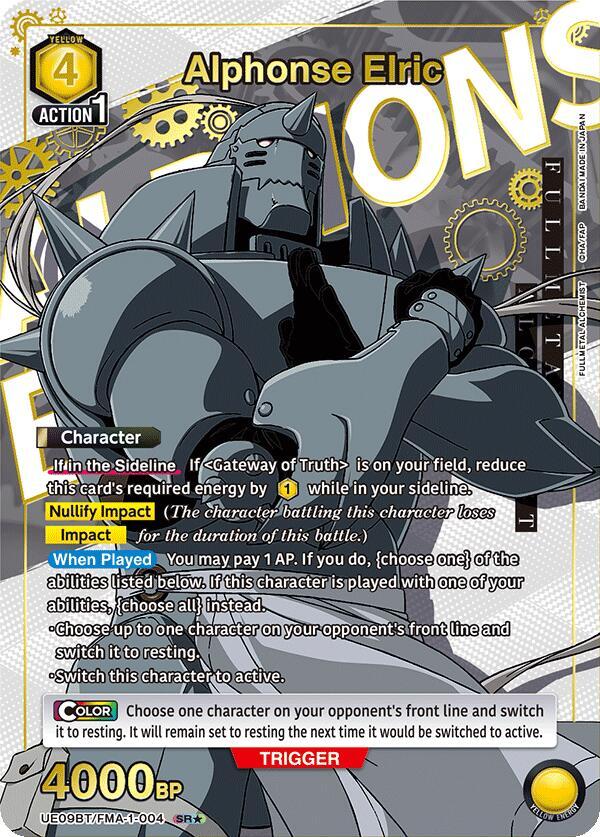 Alphonse Elric (004) (SR*) (UE09BT/FMA-1-004) [UE09BT: FULLMETAL ALCHEMIST] Foil - Deck Out Gaming