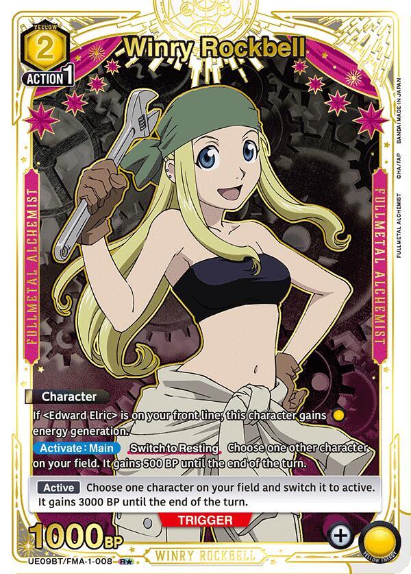Winry Rockbell (008) (R*) (UE09BT/FMA-1-008) [UE09BT: FULLMETAL ALCHEMIST] Foil - Deck Out Gaming