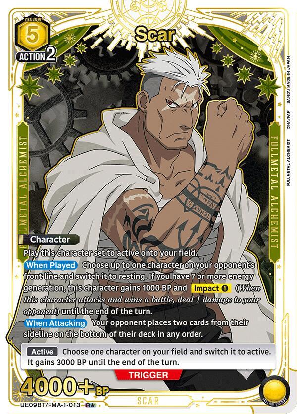 Scar (R*) (UE09BT/FMA-1-013) [UE09BT: FULLMETAL ALCHEMIST] Foil - Deck Out Gaming