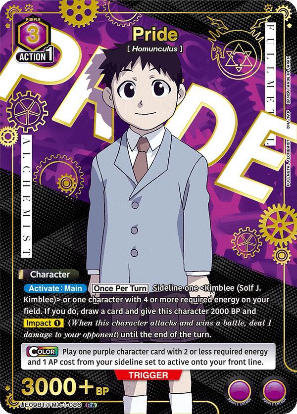 Pride (086) (R*) (UE09BT/FMA-1-086) [UE09BT: FULLMETAL ALCHEMIST] Foil - Deck Out Gaming