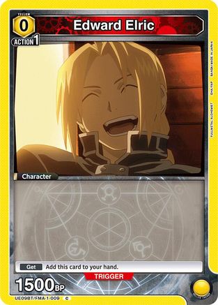 Edward Elric (009) (Box Topper Foil) (UE09BT/FMA-1-009) [UE09BT: FULLMETAL ALCHEMIST] Foil - Deck Out Gaming