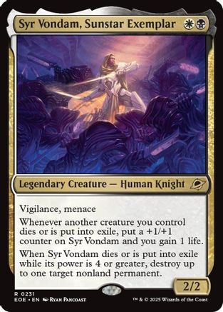 Syr Vondam, Sunstar Exemplar (231) [Edge of Eternities] - Deck Out Gaming