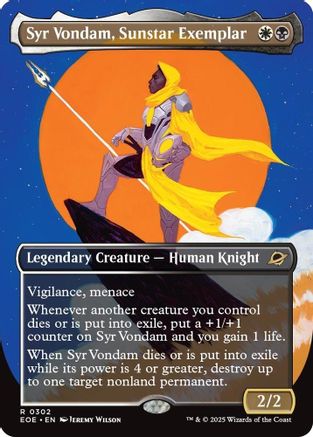 Syr Vondam, Sunstar Exemplar (Borderless) (302) [Edge of Eternities] - Deck Out Gaming