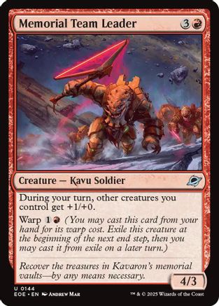 Memorial Team Leader (144) [Edge of Eternities] foil - Deck Out Gaming