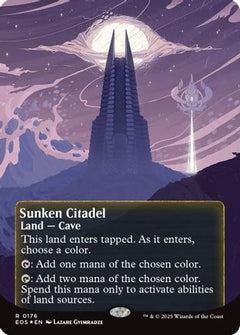 Sunken Citadel (0176) (Borderless) (Galaxy Foil) (176) [Edge of Eternities: Stellar Sights] foil - Deck Out Gaming